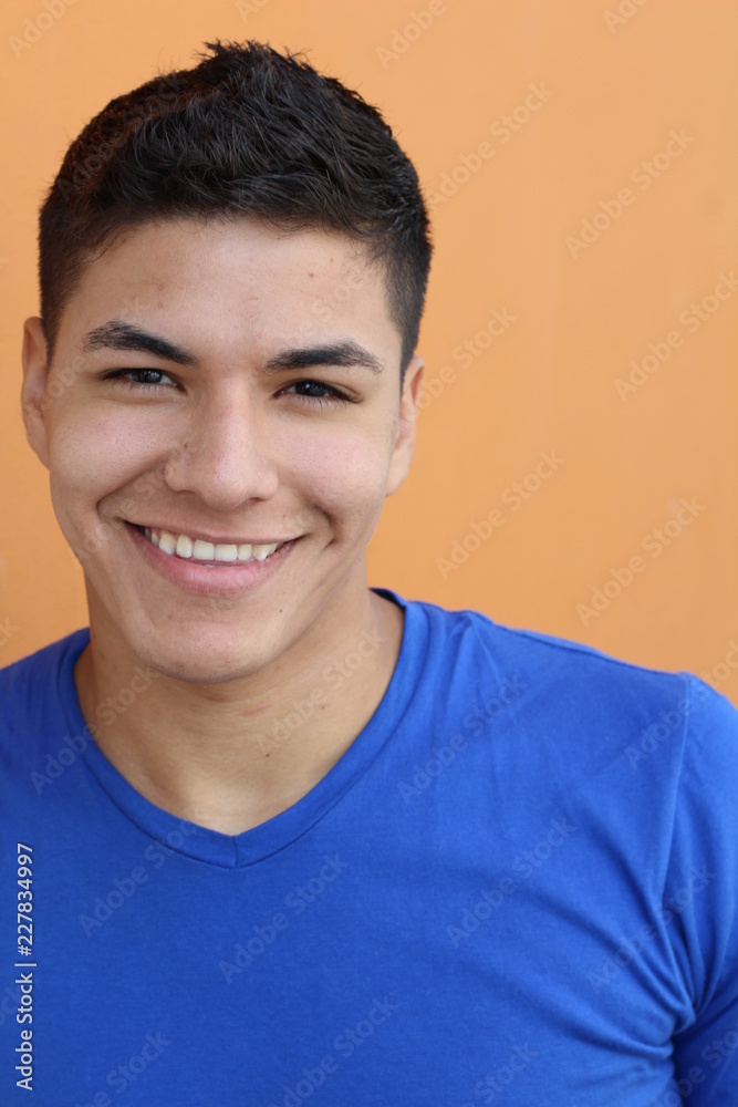 Fototapeta premium Good looking ethnic young male smiling