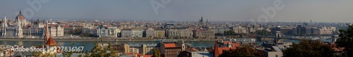 View of Danube with Szechenyi Chain Bridge and Hungarian Parliament Building Budapest  Hungary