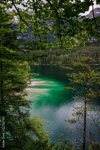 Fototapeta Naklejka Na Ścianę i Meble -  Tovelsee Grünes Wasser Naturpark Impressionen Italien Lago di Tovel