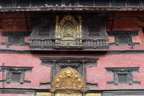 The architecture around Patan Durbar Square, an UNESCO Heritage in Kathmandu Valley