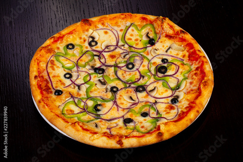 Delicious vegetarian pizza