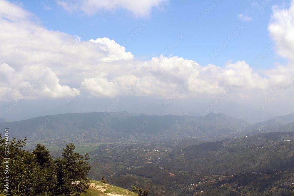 The view of Kathmandu Valley as seen from Dhulikhel after a short hike