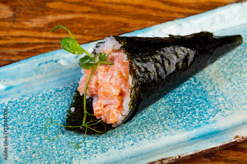 Japanese handroll temaki photo