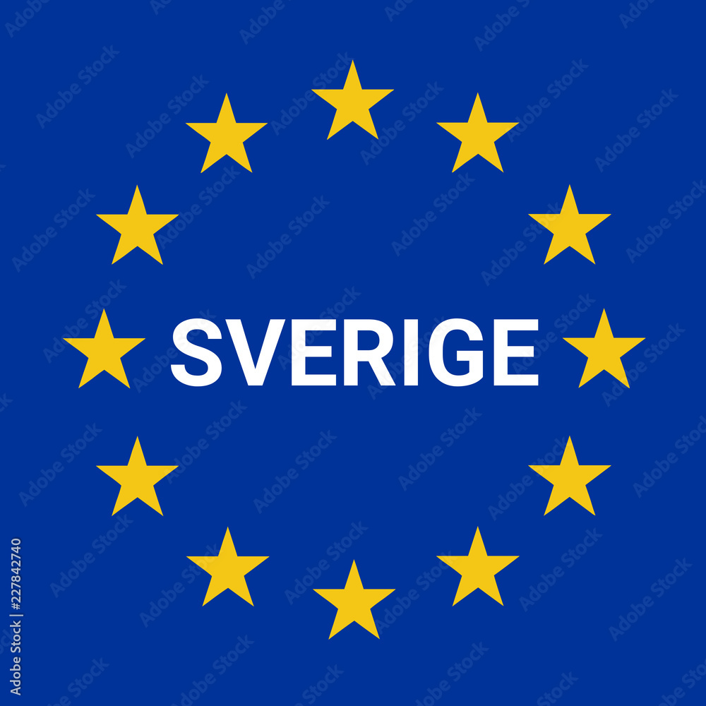 Sweden border road sign illustration Sweden border road sign illustration