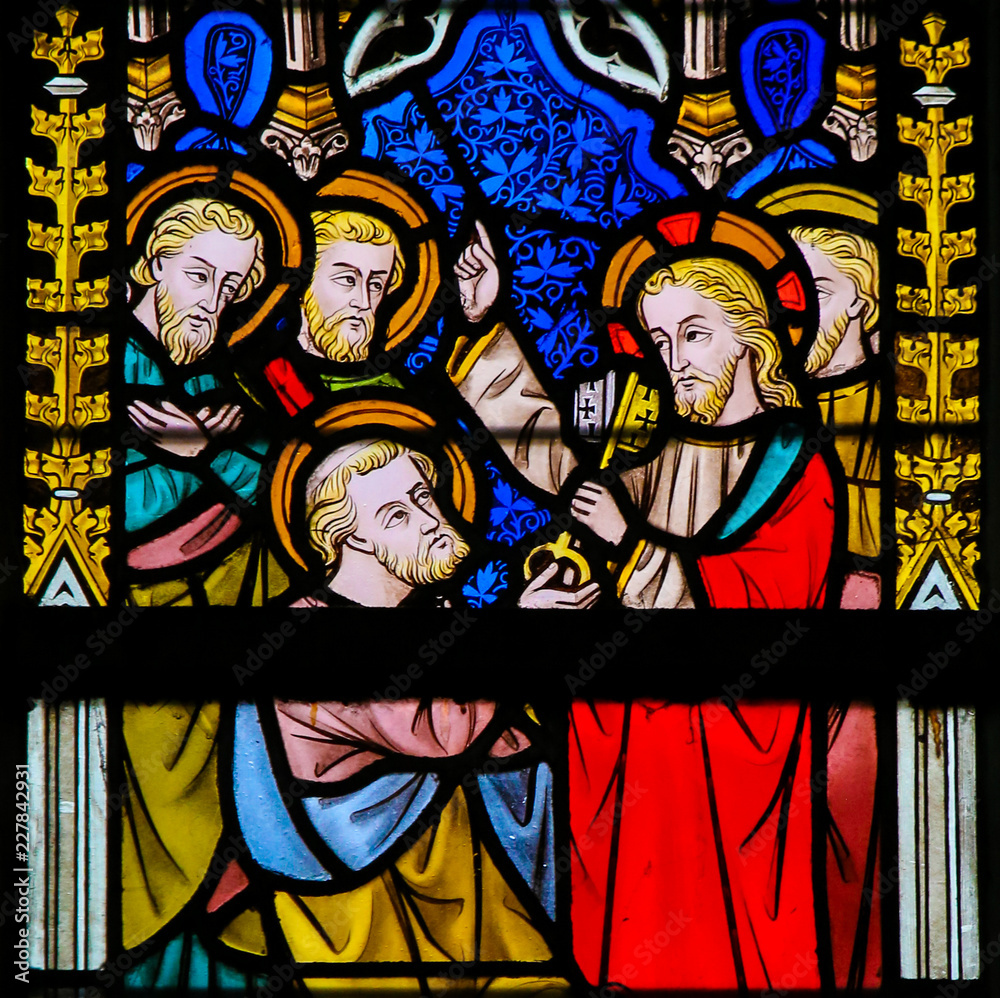 Stained Glass - Jesus and Saint Peter