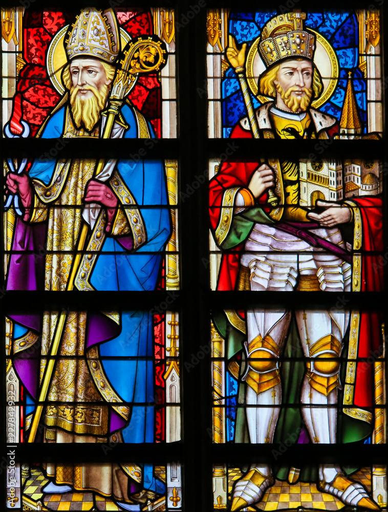 Stained Glass - Saint Dunstan and Saint Bavo