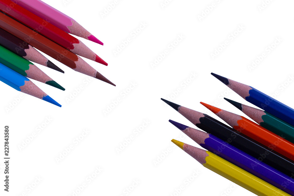 Fototapeta premium Color pencils isolated on a white background