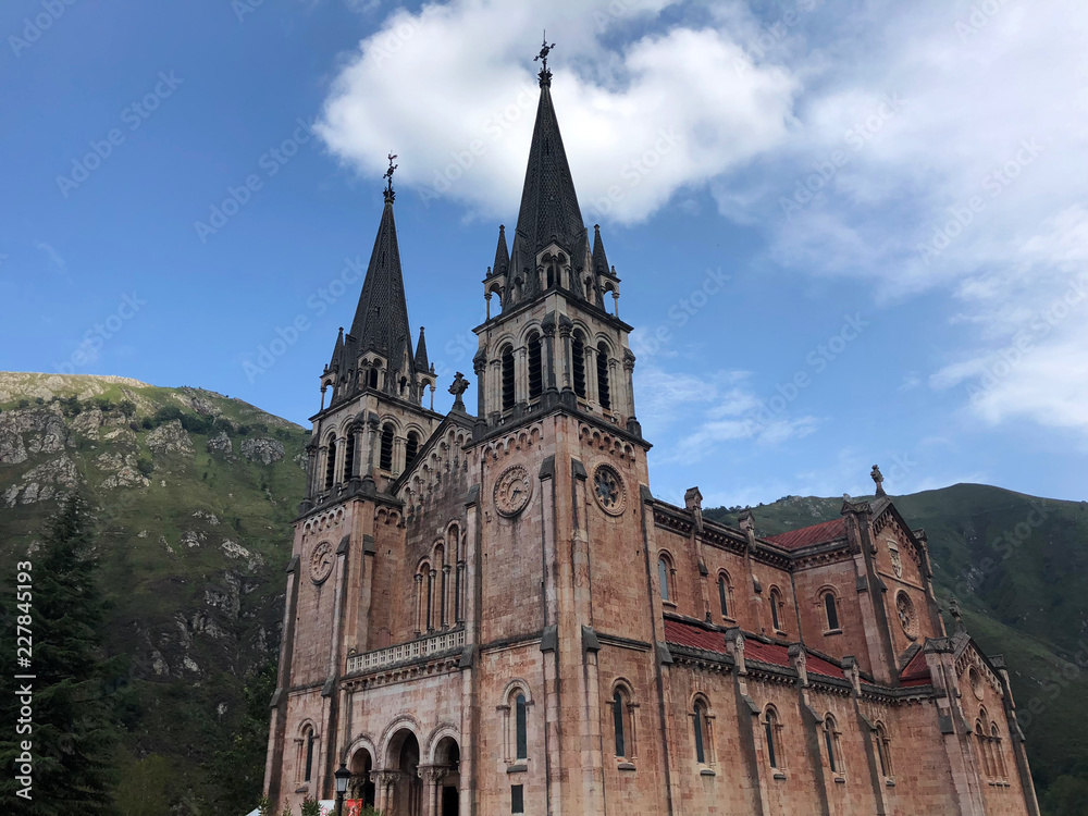 View of the Basilica in Covadonga - Spain