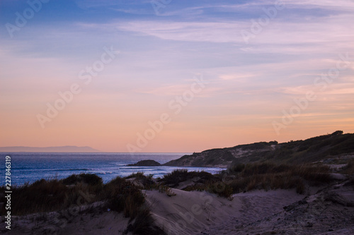 Sunset.    Punta Paloma    beach. Atlantic ocean  Tarifa  Andalusia  Spain.