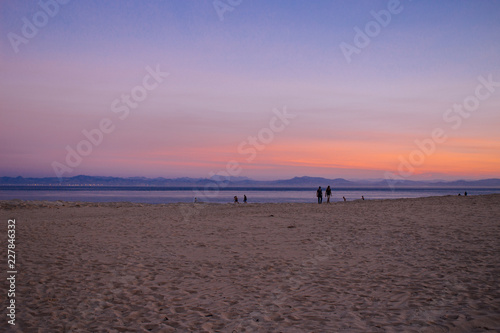 Sunset. “Punta Paloma” beach. Atlantic ocean, Tarifa, Andalusia, Spain. © Ekaterina