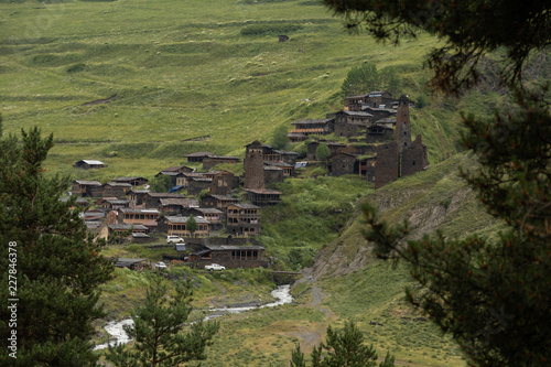 Ancient village in the mountains. Dartlo, Georgia country. photo