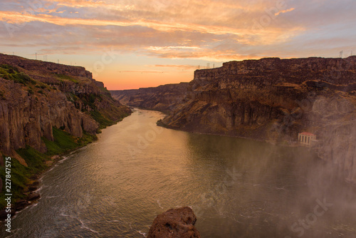 Sunset at Shoshone Falls photo