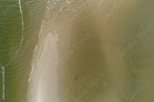 Sandbars and waves on coastal Georgia
