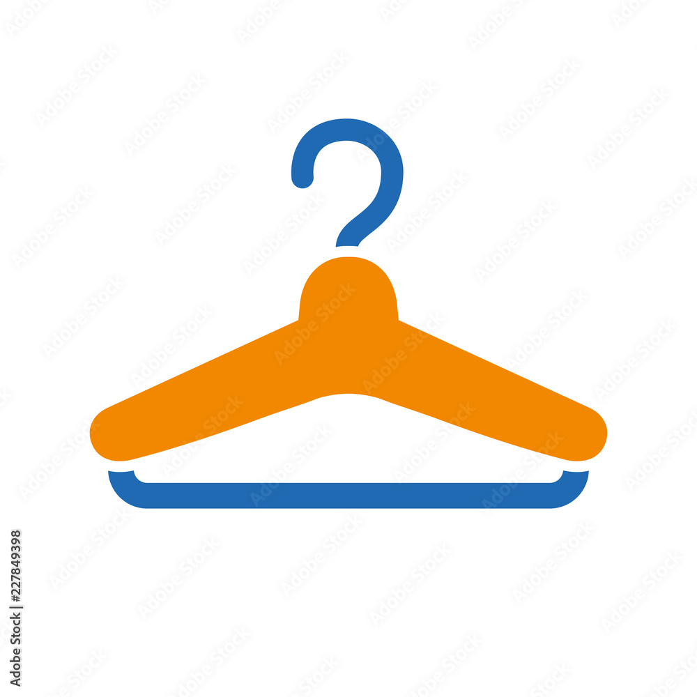 Coat hanger icon. Coat hanger icon.