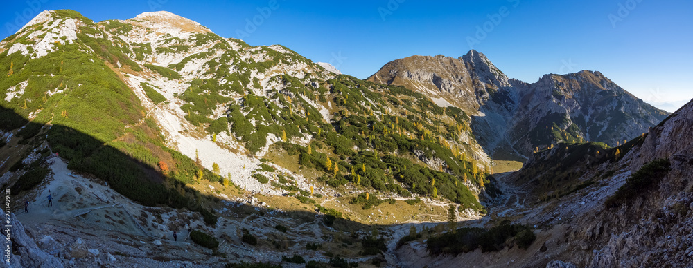 Panoramic view of the Julian Alps from the Ablanca mountain