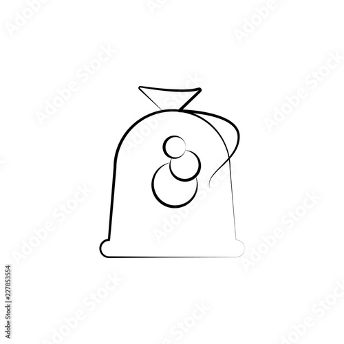 bag, bank gang, criminal icon. Element of crime icon for mobile concept and web apps. Hand drawn bag, bank gang, criminal icon can be used for web and mobile