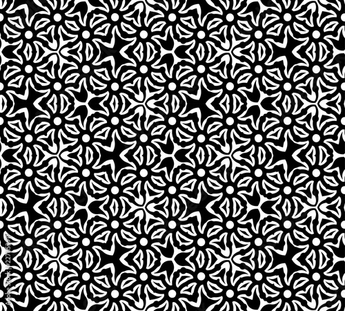 Vector seamless black and white pattern