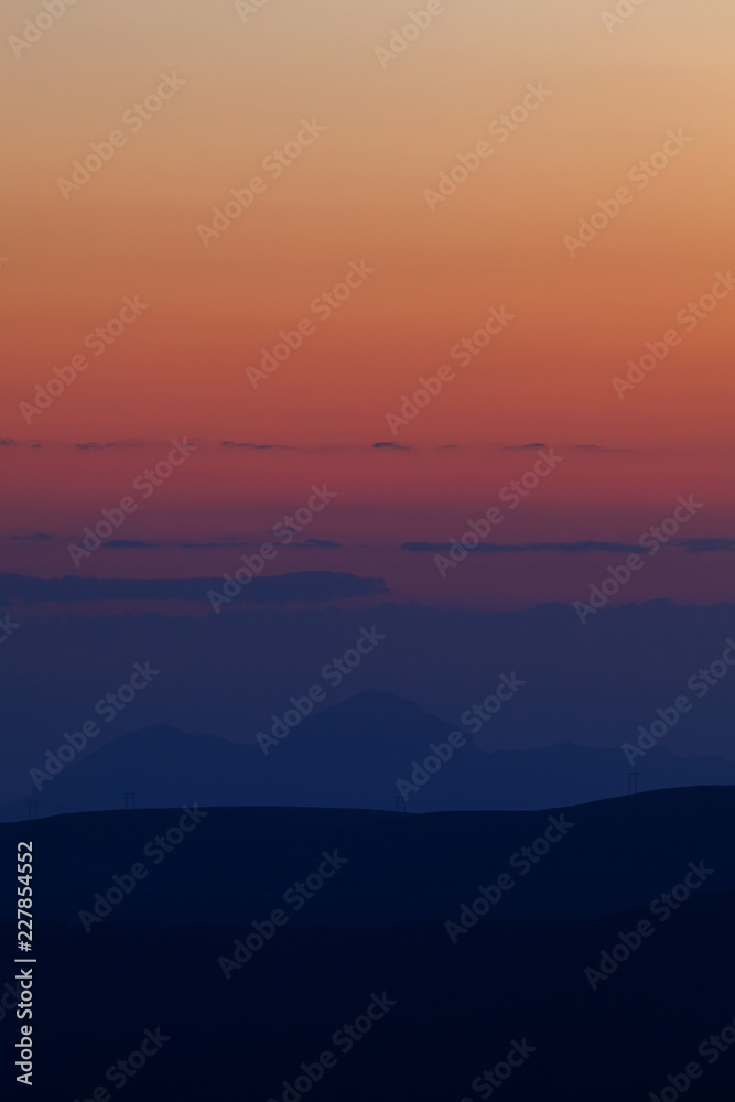 Early morning. Dawn over the mountains of the North Caucasus in Russia. Early morning. Dawn over the mountains of the North Caucasus in Russia.