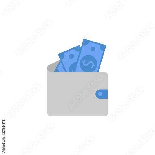 Coin, wallet, finance, money, banking two color blue and gray icon