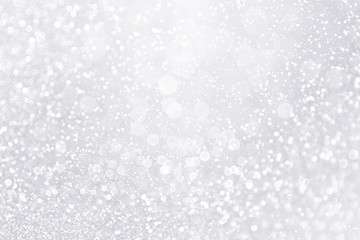 Silver and white snow confetti sparkle background