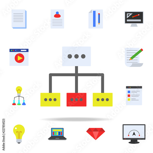 management structure colored icon. Programming icons universal set for web and mobile © Gunay