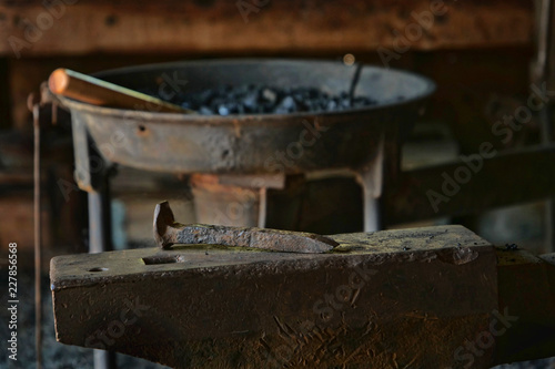 Blacksmith shop and Railroad spike
