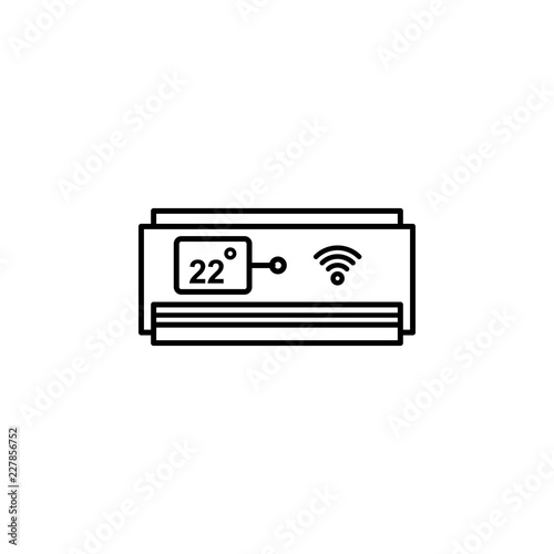 Smart air conditioner icon. Element of smart house icon for mobile concept and web apps. Thin line Smart air conditioner icon can be used for web and mobile