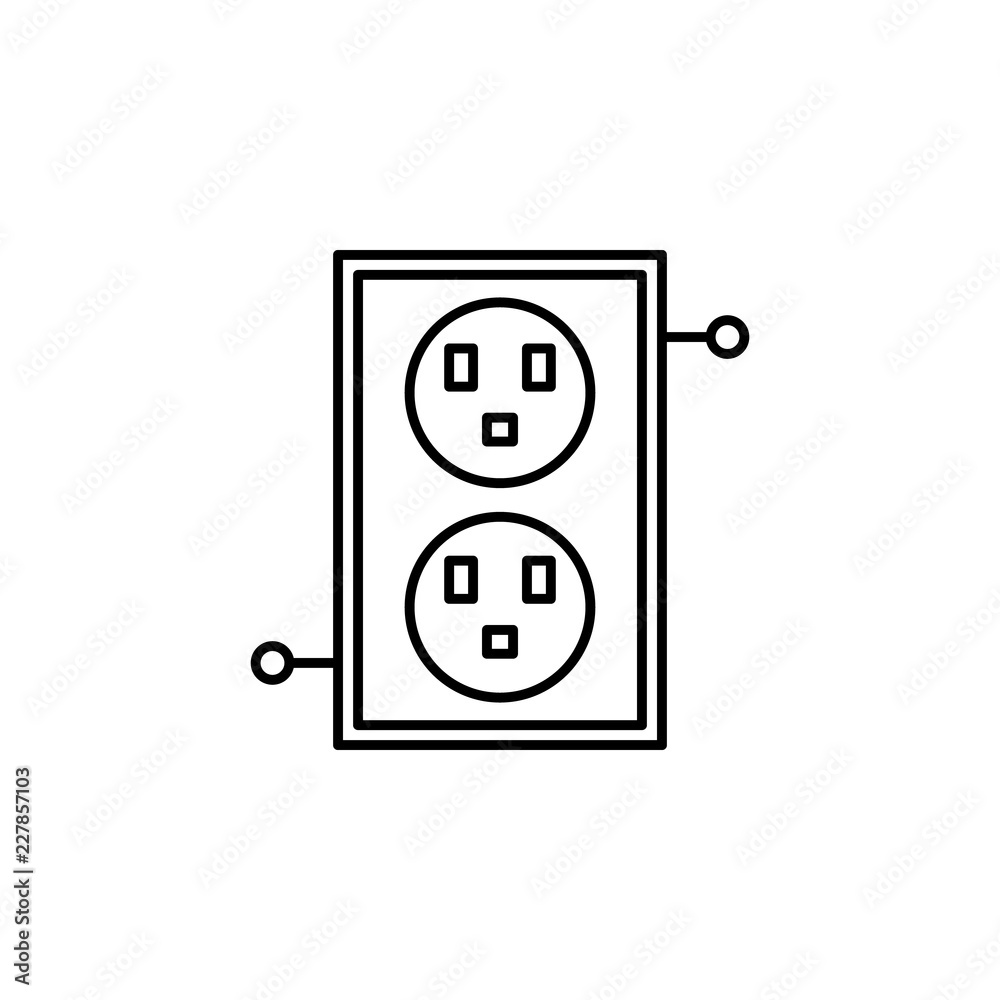 Smart power socket icon. Element of smart house icon for mobile concept and web apps. Thin line Smart power socket icon can be used for web and mobile Smart power socket icon. Element of smart house icon for mobile concept and web apps. Thin line Smart power socket icon can be used for web and mobile