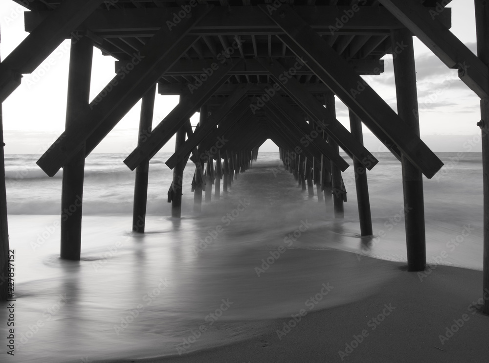 Black and white Pier