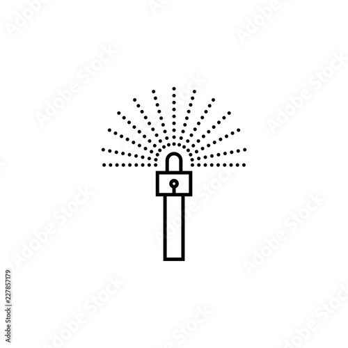 Smart sprinkler icon. Element of smart house icon for mobile concept and web apps. Thin line Smart sprinkler icon can be used for web and mobile