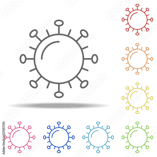 microbe icon. Elements of Bacteria in multi color style icons. Simple icon for websites, web design, mobile app, info graphics