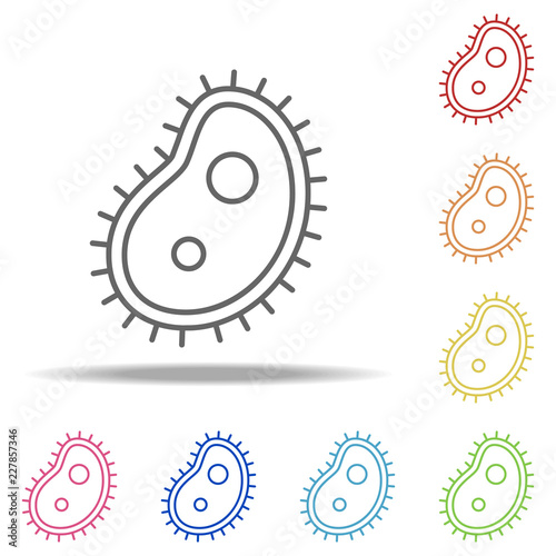 microbe icon. Elements of Bacteria in multi color style icons. Simple icon for websites, web design, mobile app, info graphics