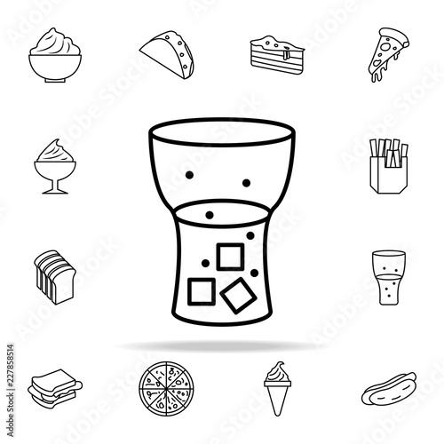 carbonated juice in glass icon. Fast food icons universal set for web and mobile