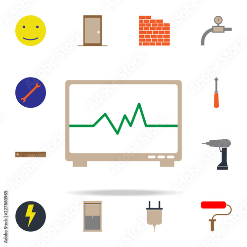 colored cardiograph icon. web icons universal set for web and mobile
