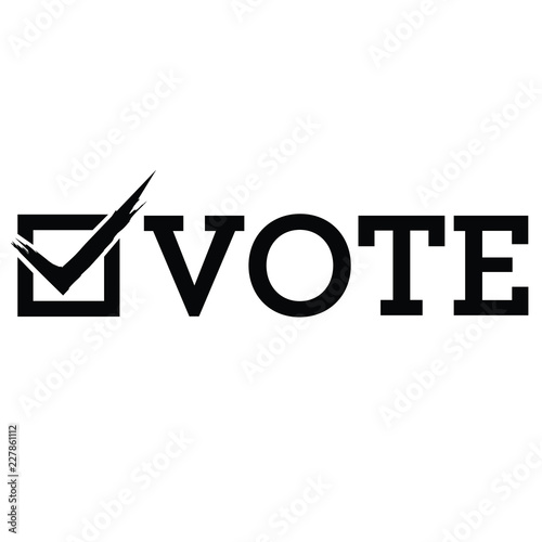 Election Vote Check Box Vector Illustration Symbol