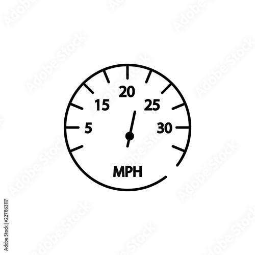 speedometer icon. Element of speed icon for mobile concept and web apps. Thin line speedometer icon can be used for web and mobile