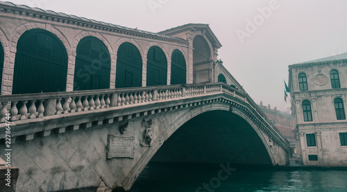 Rialto Bridge in Venice Italy in the morning (no people) © chronisyan