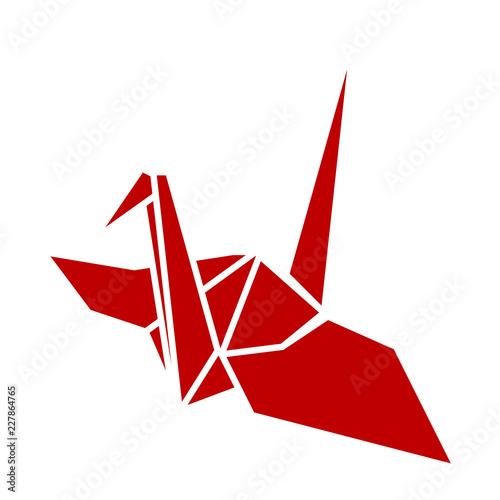 つる　折り紙　正月　アイコン　