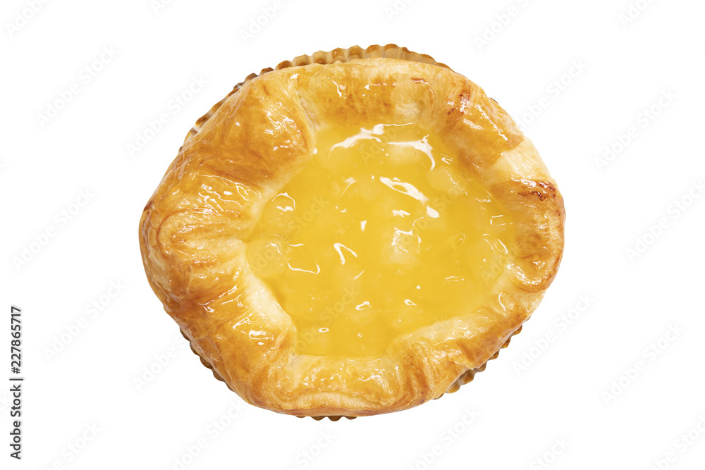 Apple danish pastry isolated on white background Apple danish pastry isolated on white background