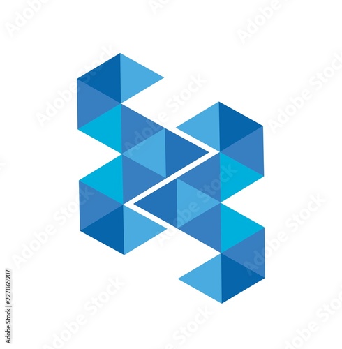 MW, MM, WW, WM initials geometric triangle logo