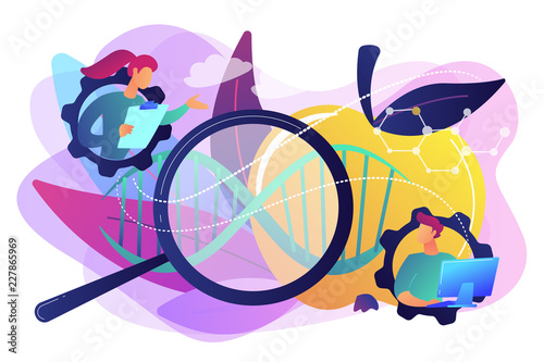 Genetically modified foods concept vector illustration