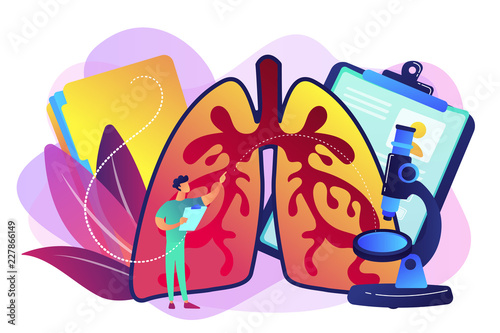 Obstructive pulmonary disease concept vector illustration.