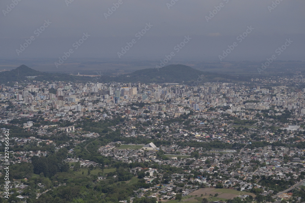 aerial view of the city