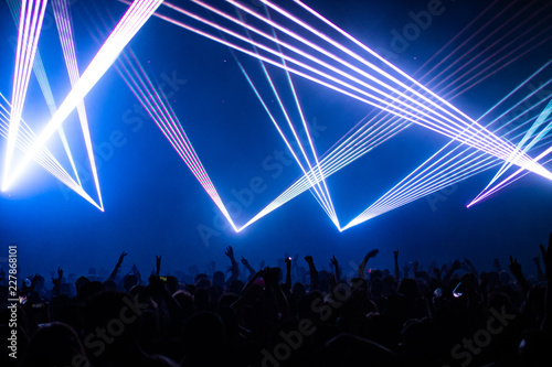 blue laser show