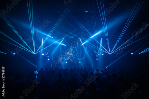 blue laser show concert