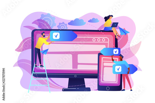 Cross-platform software concept vector illustration.