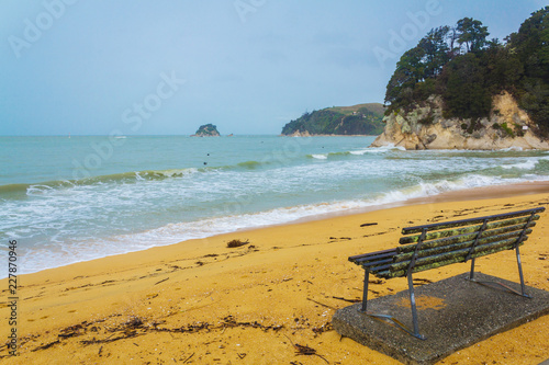 Golden Time after Raining at Sandy Beach at Kaiteriteri Beach Nelson  South Island  Landscape Scenery New Zealand