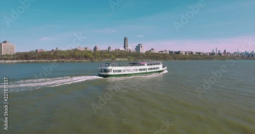 Following Ferry On Hudson River photo