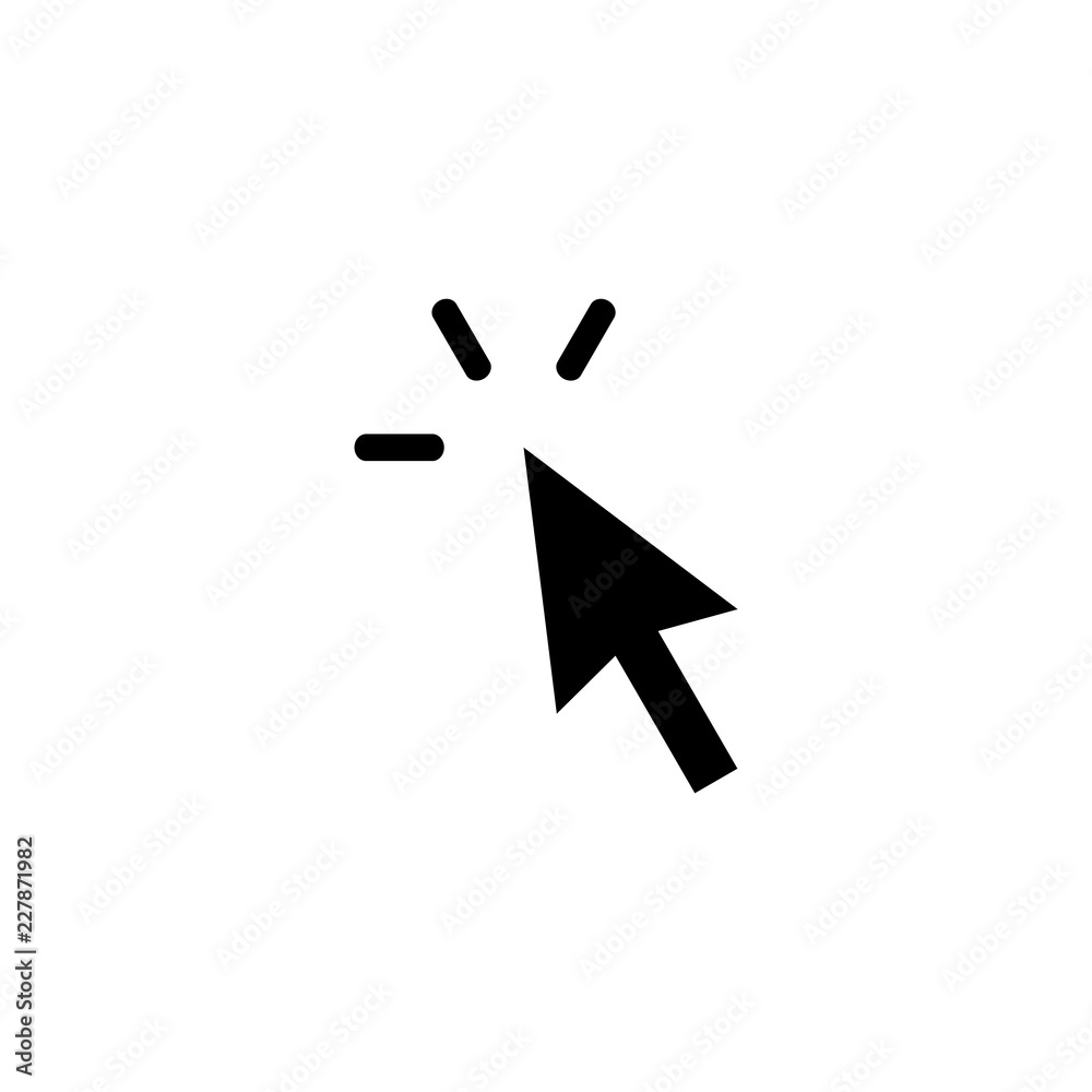 Arrow cursor, isolated pointer icon, vector illustration. Arrow cursor, isolated pointer icon, vector illustration.