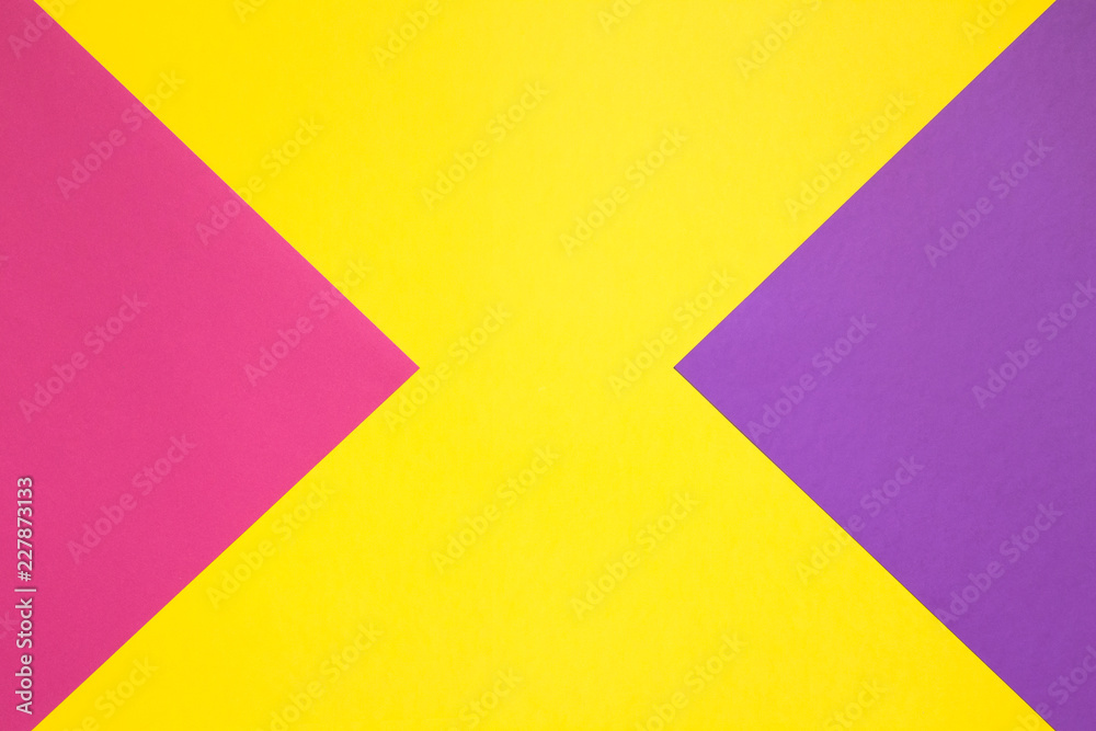 flat composition. Purple, pink and yellow colors